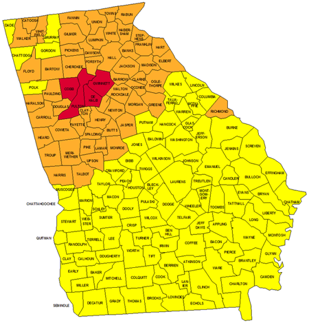 Ga Radon Map